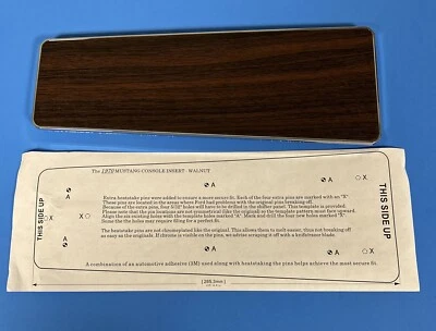 1970 Mustang Console Insert - Walnut - Image 1 of 3