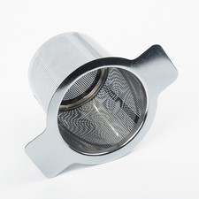 Nuovo piatto da tè doppio orecchio maglia fine filtro setaccio da tè fine riutilizzabile 60 mm
