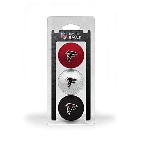 Team Golf NFL Atlanta Falcons Regulation Size Golf Balls, 3 Pack, Full Color Cover