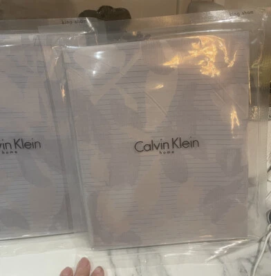 Calvin Klein Haze Crystal 2 King Pillow Shams 100% Cotton. Brand New! - Image 1 of 4