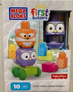 Mega Bloks First Builders Stack ‘N Roll Forest Friends Fisher-Price Toy NEW - Picture 1 of 2