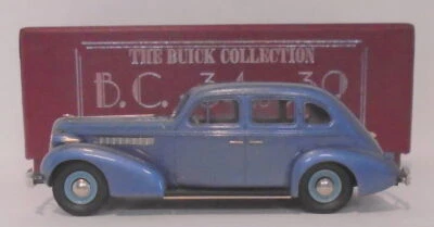 Brooklin Models 1/43 Scale BC006 - 1937 Buick 4-Door Plain Back Sedan M-47 Blue - Photo 1/4