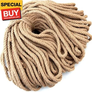 Natural Jute Twine 3/8” Heavy Duty 164 Ft x 10 MM Hemp Rope Best Jute Rope Cat - Picture 1 of 5
