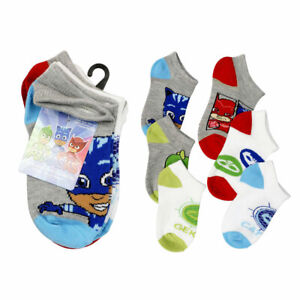 6 PAIR PJ Ankle Socks Kids Boys Size 4-6 Shoe Size 7-10 NEW