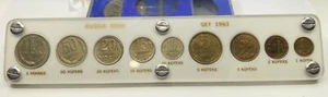 USSR RUSSIA 9 Coins 1961 Mint Set in Vintage Acrylic Case - Picture 1 of 8