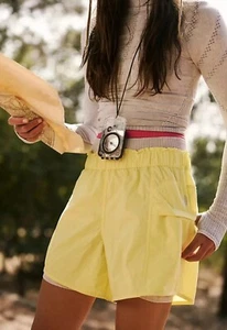 FP Movement by Free People Women's In The Wild Shorts 5” Lemon Glow Size XS NWT - Picture 1 of 9