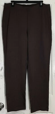 NUEVO Pure J.Jill Mujer Talla Grande 1X Pantalones de Pierna Delgada Elásticos Pantalones de Punto Completo Marrón Foto 1 de 3