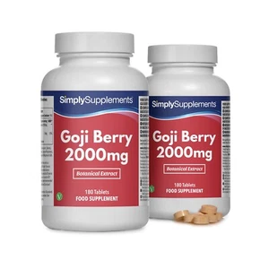 Goji Beere 2000mg - 360 Tabletten - SimplySupplements - Bild 1 von 3