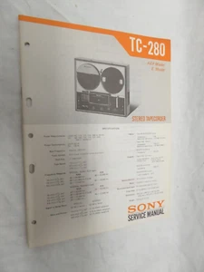Original - Service Manual - SONY TC-280,  Stereo-Tape-Recorder - Picture 1 of 2
