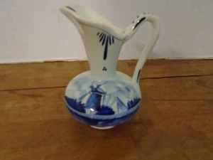 Delfter Krug Knospenvase handbemalt blau Holland handbemalt 2/2 - Bild 1 von 4