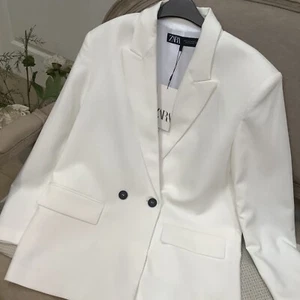 New with Tags Zara ivory womens blazer - Picture 1 of 8