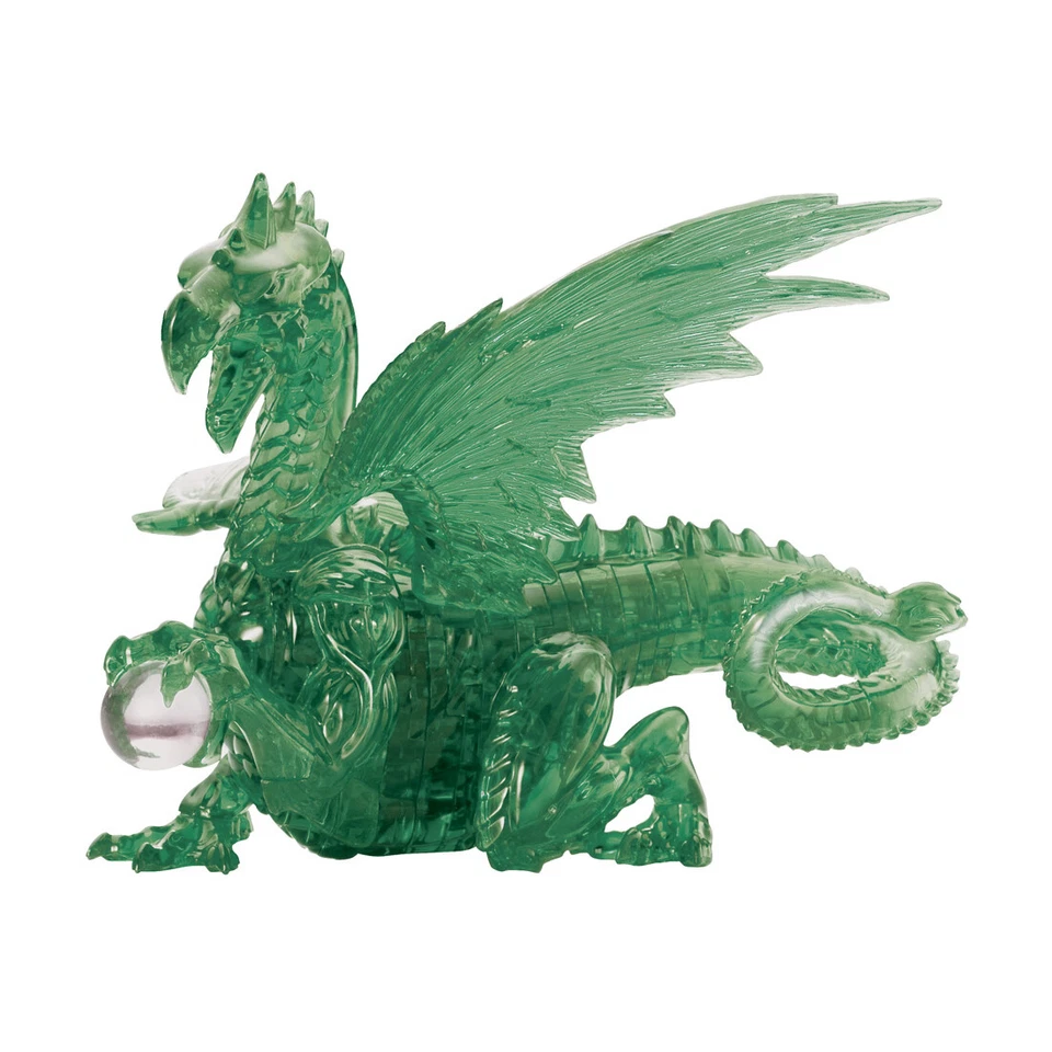 Bepuzzled Original 3d Crystal Puzzle Green Dragon