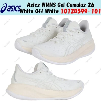 Asics WMNS Gel Cumulus 26 White Off White 1012B599-101 taglia donna - Immagine 1 di 4