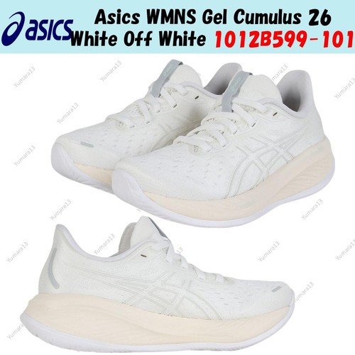 Asics WMNS Gel Cumulus 26 White Off White 1012B599 101 taglia donna