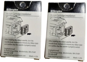 LOT OF 2 Simplex 50/ 100 / 125 / Combo Time Clock Ribbon Cartridge (black) - Picture 1 of 5