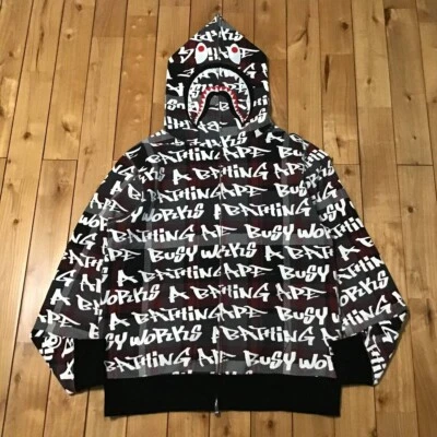 BAPE GRAFFITI CHECK Shark full zip hoodie A Bathing Ape Size XL - Image 1 of 4