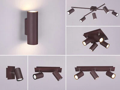 Schwenkbare Wandspots Deckenspots für Innen Metall rostfarbig Industrial Design - Bild 1 von 4