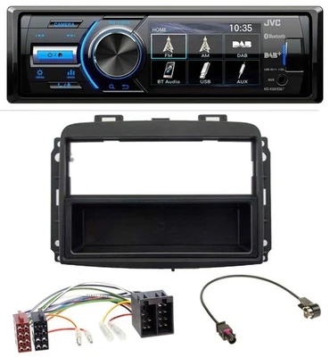 JVC Bluetooth MP3 USB DAB Autoradio für Fiat 500L (mit ISO, ab 2012) - Bild 1 von 4