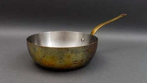 Sartén de chef Mauviel Francia 1830 cobre inoxidable 9,5" curvada salteada - Imagen 1 de 9