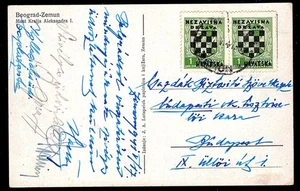 Croatia, Kroatien, NDH - Pic PC Zemun-Budapest, 17.V.41, Special Rate to Hungary - Picture 1 of 2