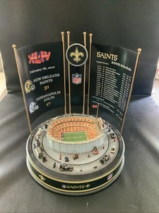 2010 NEW ORLEANS SAINTS SUPER BOWL XLIV BRADFORD EXCHANGE VILLAGE CAROUSEL #4200 - Picture 1 of 8