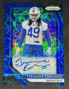 Tremaine Edmunds 2018 Prizm Blue Scope Rookie Auto 16/99 #RA-TRE Bills Bears - Bild 1 von 2
