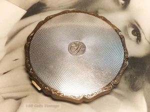 Stratton silver gold art deco princess Vintage Powder Compact: Makeup Mirror-1g - Picture 1 of 6