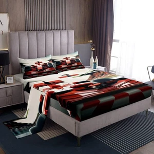 3D Red Formula Car Bed Set Twin Size,Cool Racing Car Set Teens,Racing Speed S... - Picture 1 of 7