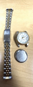 Rolex Datejust Ladies 2Tone 18K Yellow Gold & Steel Watch Roman Dial 69173 AS IS - Picture 1 of 22