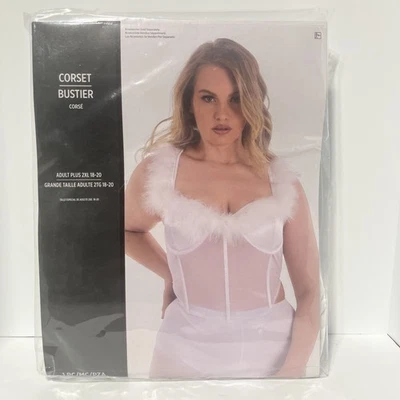 Angel Corset White Suit Yourself Fancy Dress Halloween Adult Plus 2XL 18 - 20 - Image 1 of 3