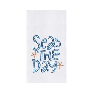 Seas The Day Flour Sack Kitchen Towel - Picture 1 of 3