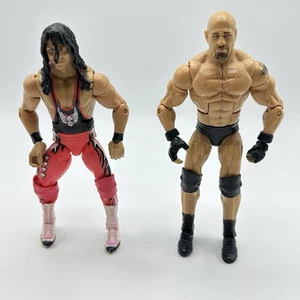 Paquete de dos figuras de lucha libre Goldberg Bret Hart WWE Mattel Wcw Monday Nitro - Imagen 1 de 13