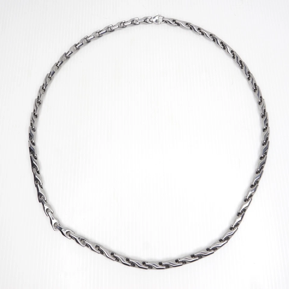 Titanium Kay Tungsten Carbide Necklace 30" Wheat Link Chain Polished Gunmetal - Image 1 of 2