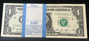 2013 100 Consecutive Uncirculated One Dollar Bills ATLANTA F Series - Picture 1 of 1