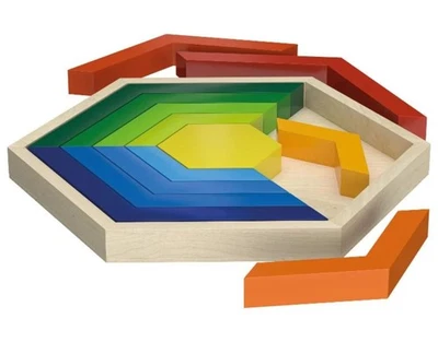 PLAYTIVE(DELTA-SPORT HANDELSKONTOR GMBH) Playtive Regenbogen Legespiel Holzspielzeug Motorikspielzeug Holz 14-tlg ab 2J