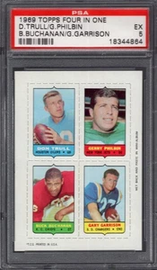1969 Topps Four in One TRULL / PHILBIN / BUCHANAN / GARRISON PSA 5 EX Centered! - Bild 1 von 1