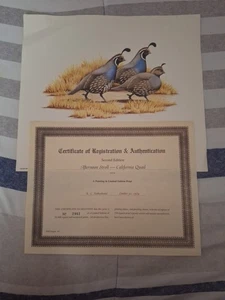R. L. Kothenbeutel Limited Edition Afternoon Stroll - California Quail Print - Bild 1 von 6