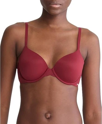 Nuevo sin etiquetas Sujetador Camiseta Moderno Calvin Klein Ajuste Perfecto Talla 34D Malva Cobertura Completa Foto 1 de 4