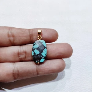 Türkis Anhänger Türkis Anhänger Natur Türkis Handarbeit Edelsteinanhänger - Bild 1 von 10