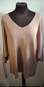 Italy  leichter Feinsstrick Pullover Pulli 36,38,40,42,44,46,48,50 caramel P60 - Bild 1 von 4