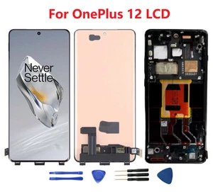 Für OnePlus 12 Original LTPO AMOLED Display LCD Bildschirm Touch Digitizer + Rahmen - Bild 1 von 4