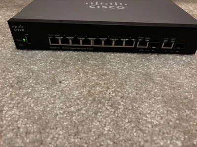 CISCO SG350-10 10-PORT GIGABIT MANAGED SWITCH (NO POWER CORD) - Image 1 of 4