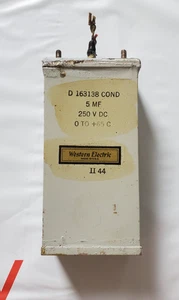 (1) Western Electric D-163138 5 MF 250V COND Capacitor - Picture 1 of 2