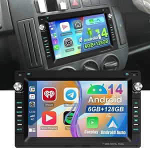 6+128G Android 14 per VW Golf MK4 Passat B5 Polo 9N T4 T5 Carplay autoradio DSP - Foto 1 di 13