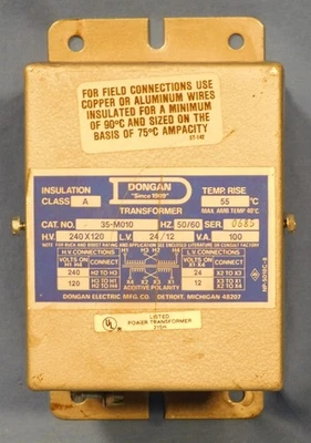 Transformadores de fabricación eléctricos Dongan 35-M010, propósito general, individuales, usados Foto 1 de 4