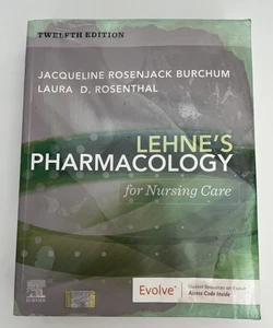 Lehne's Pharmacology for Nursing Care by Jacqueline Burchum Some Damage See Pics - Imagen 1 de 11