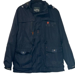 Chaqueta Rough Stock Industrial Militar Brigada Talla 2XL Azul Exterior Forrada Capucha - Imagen 1 de 12