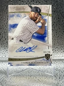 2014 Topps Supreme Charlie Blackmon Auto #/20 Colorado Rockies #SA-CB - Picture 1 of 2