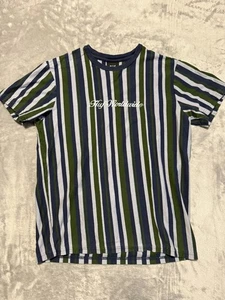 HUF T-Shirt Vertical Stripes Größe M blau grün - Bild 1 von 5