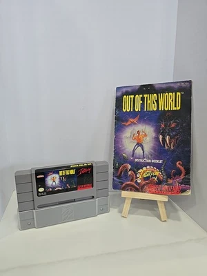 Out of This World (SNES, Super Nintendo) Video Game Cartridge w/Manual VGC - Image 1 of 4